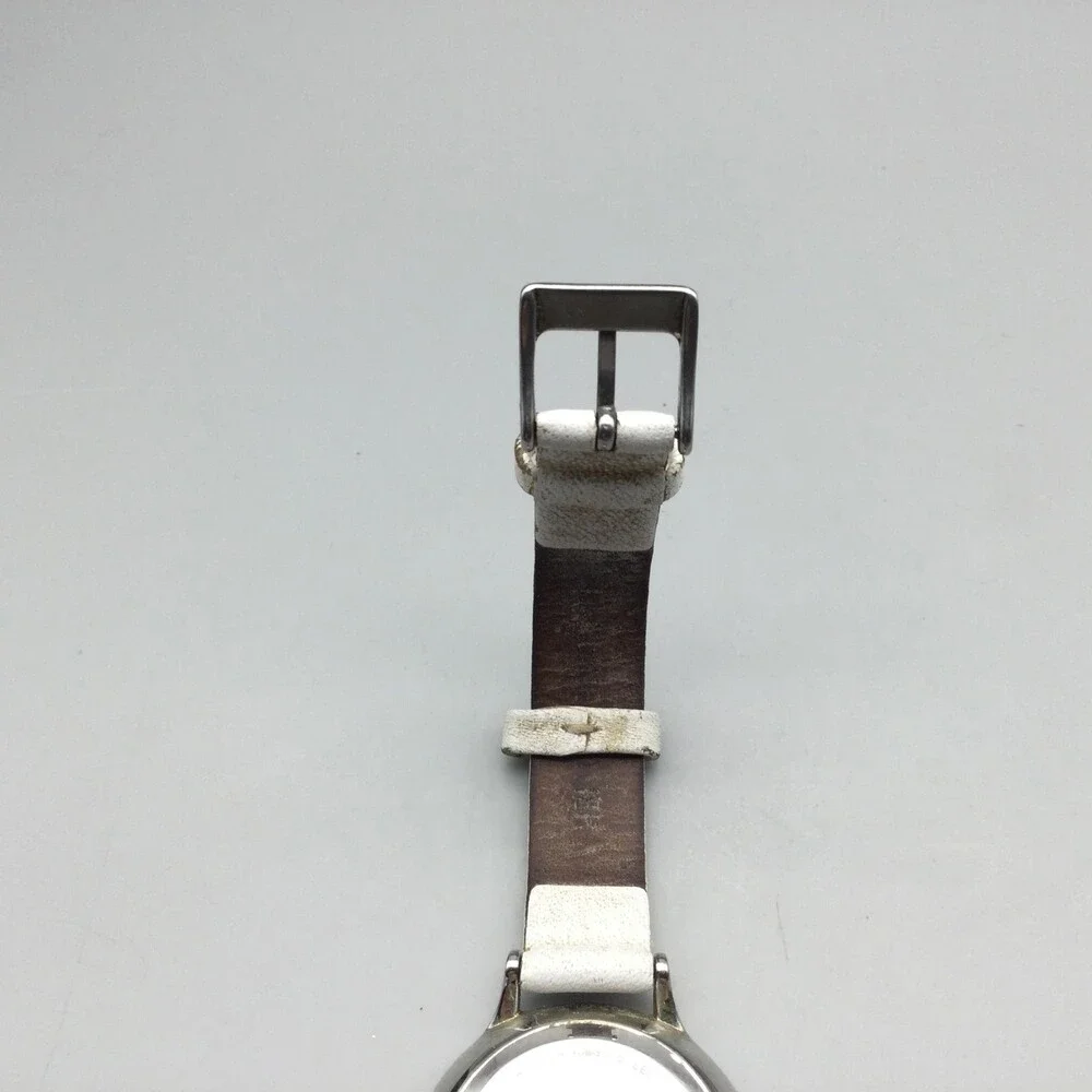 Skagen Watch Womens 30mm Silver Tone White Leather 358SSSD SKW2145 New Battery